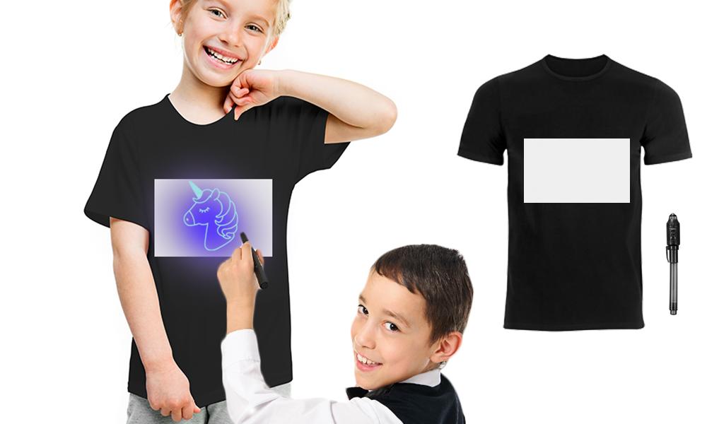 Kids UV Light Personalised T-Shirt